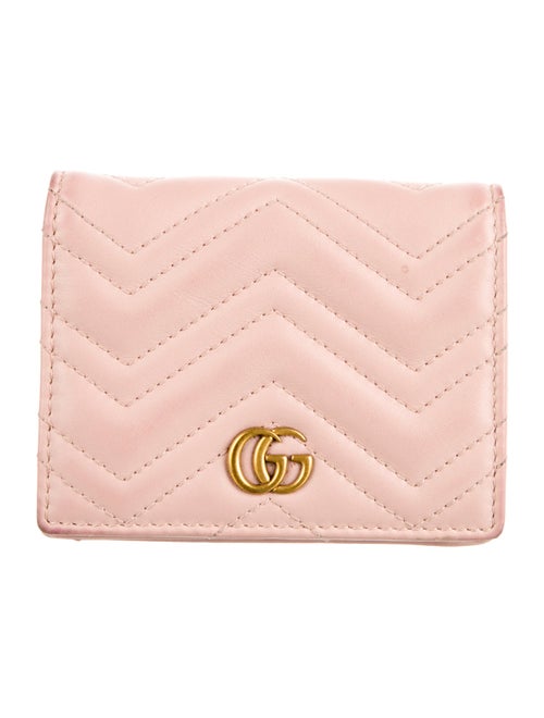Gucci Double G Logo Leather Compact Wallet