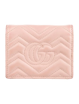 Gucci Double G Logo Leather Compact Wallet