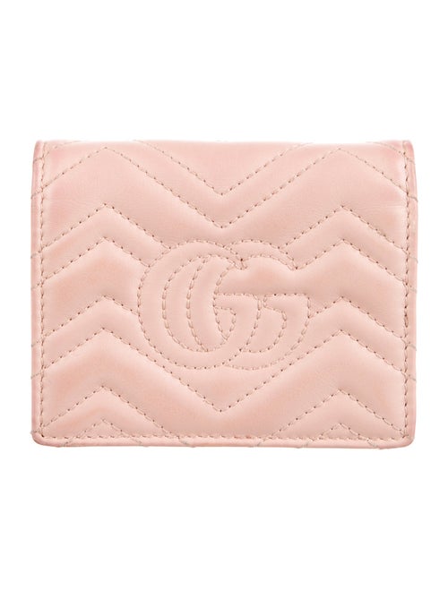 Gucci Double G Logo Leather Compact Wallet