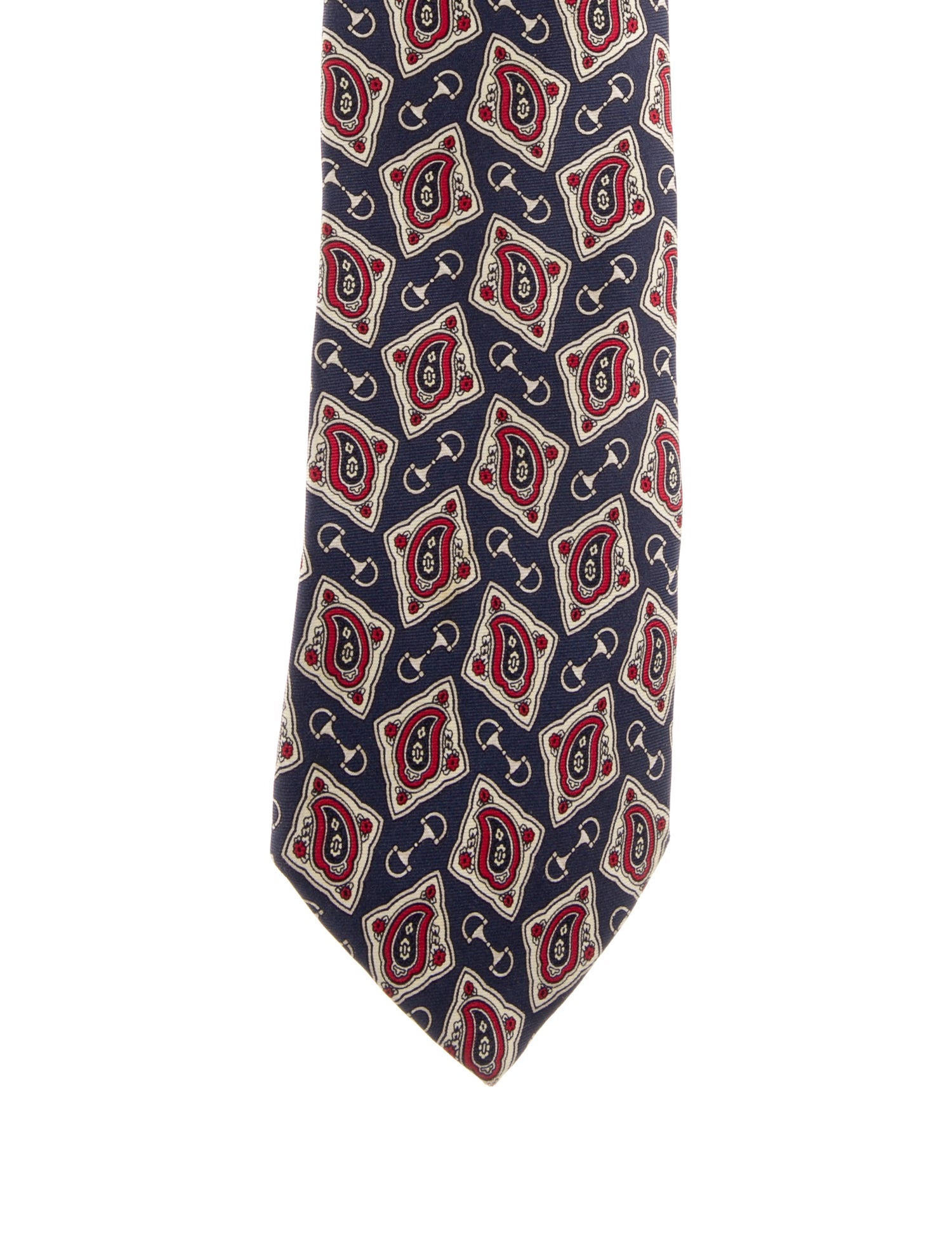 Gucci Silk Paisley Horsebit Tie