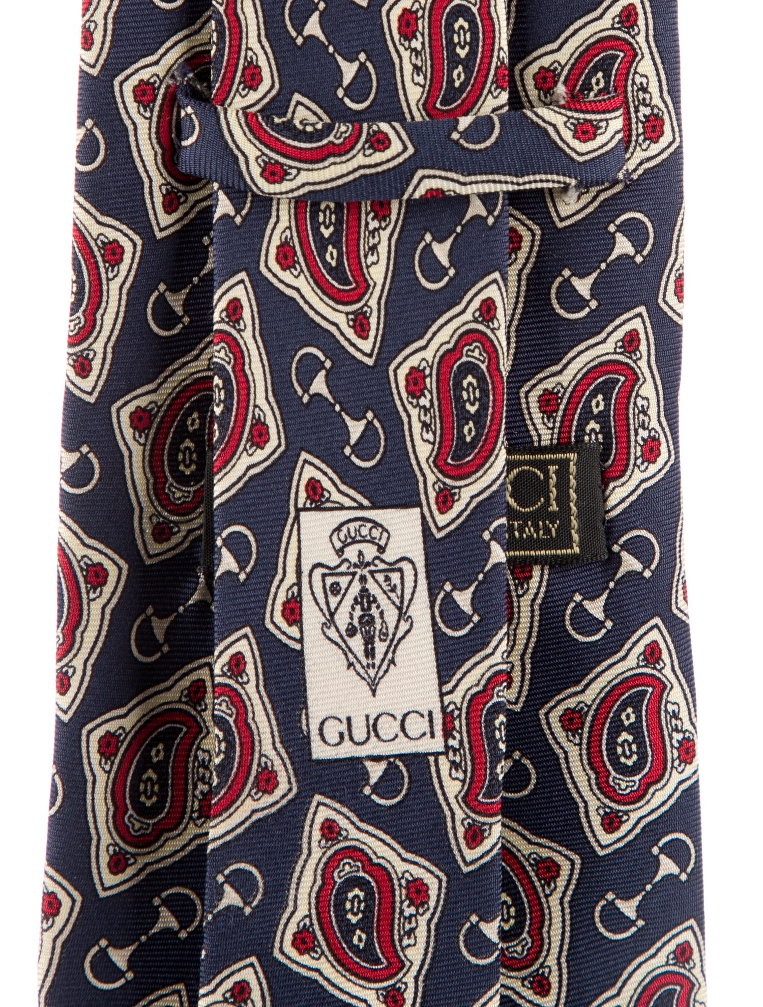 Gucci Silk Paisley Horsebit Tie