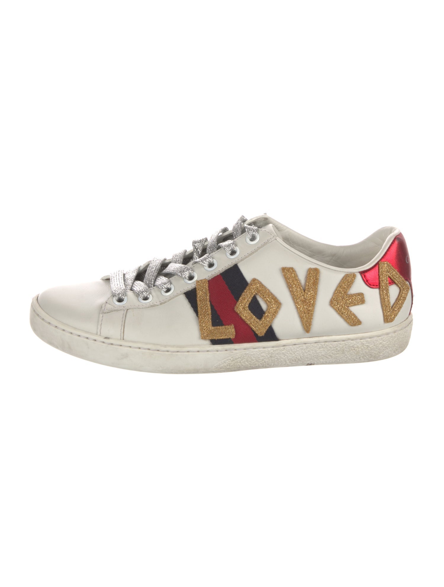 Gucci Sylvie Web Accent Leather Sneakers