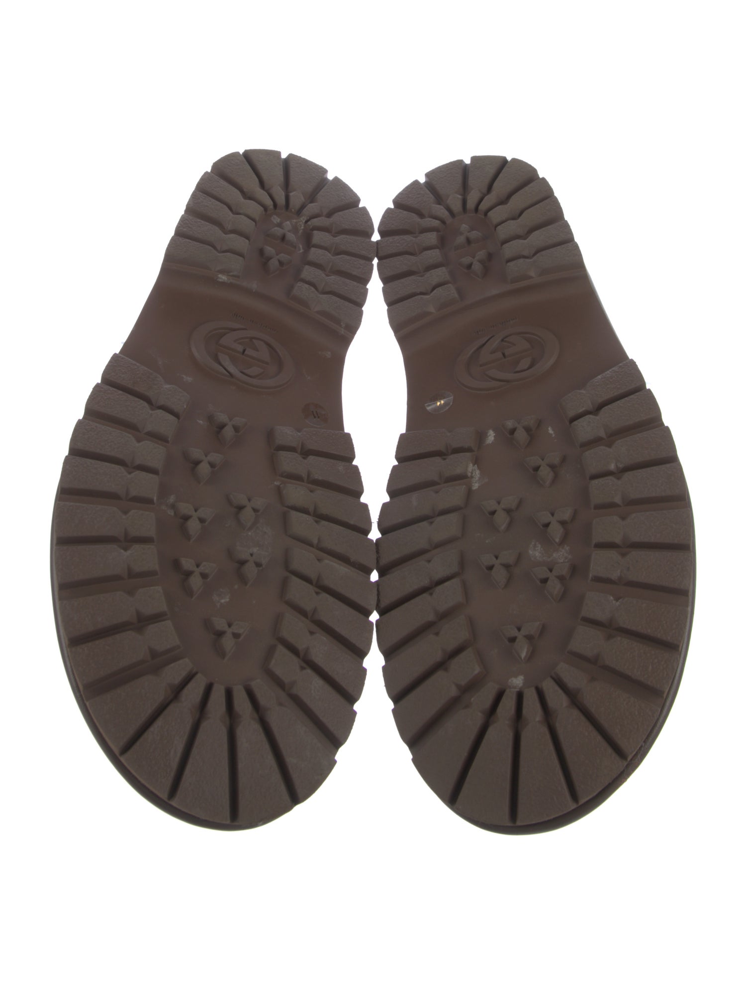 Gucci GG Supreme Leather Trim Embellishment Slippers