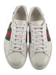 Gucci Web Accent Leather Sneakers