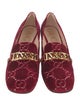 Gucci Sylvie Web Accent Velvet Loafers
