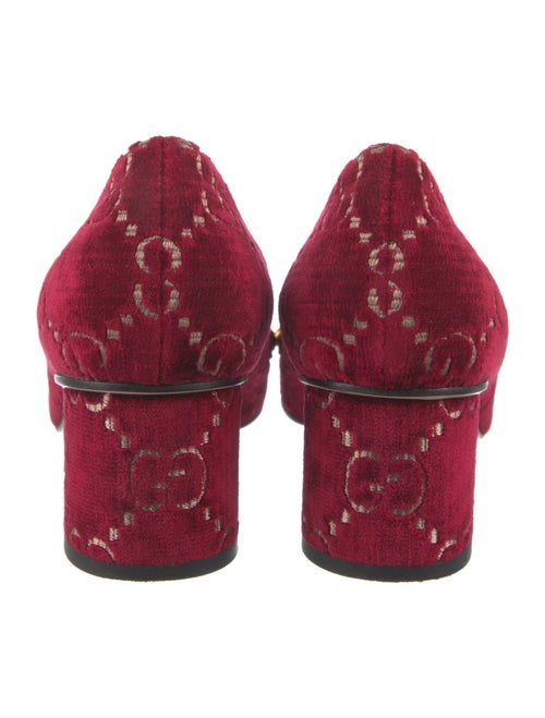 Gucci Sylvie Web Accent Velvet Loafers