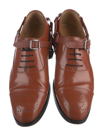 Gucci Double G Logo Leather Oxfords