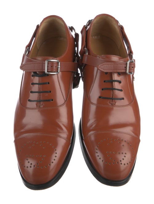 Gucci Double G Logo Leather Oxfords