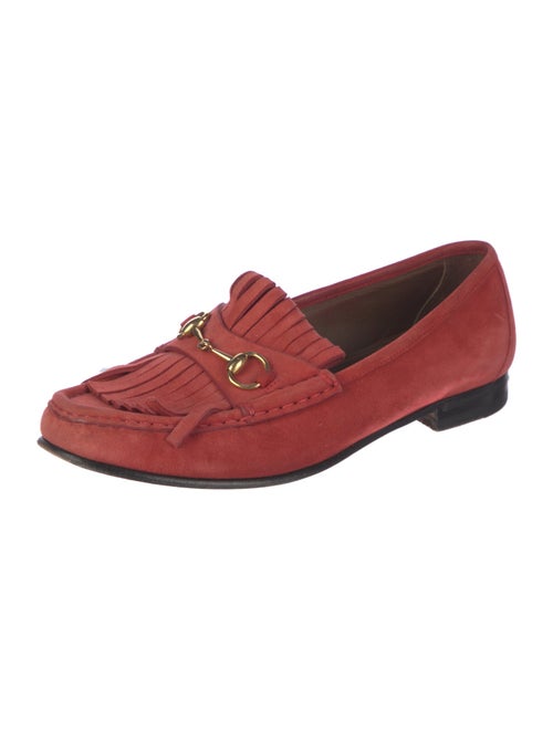 Gucci Horsebit Accent Suede Loafers
