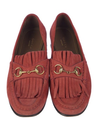 Gucci Horsebit Accent Suede Loafers