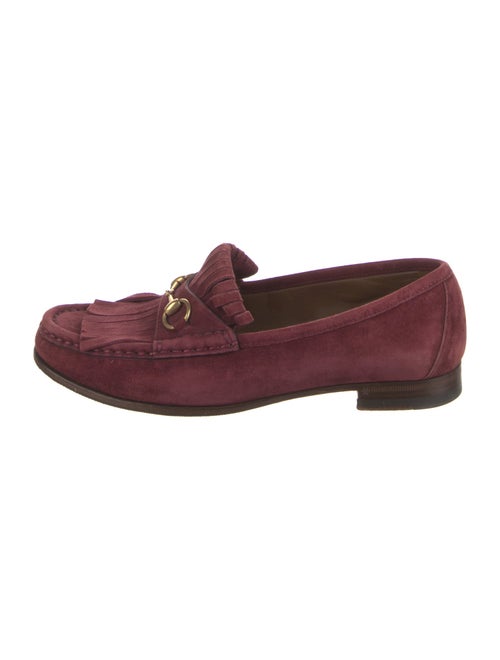 Gucci Horsebit Accent Suede Loafers