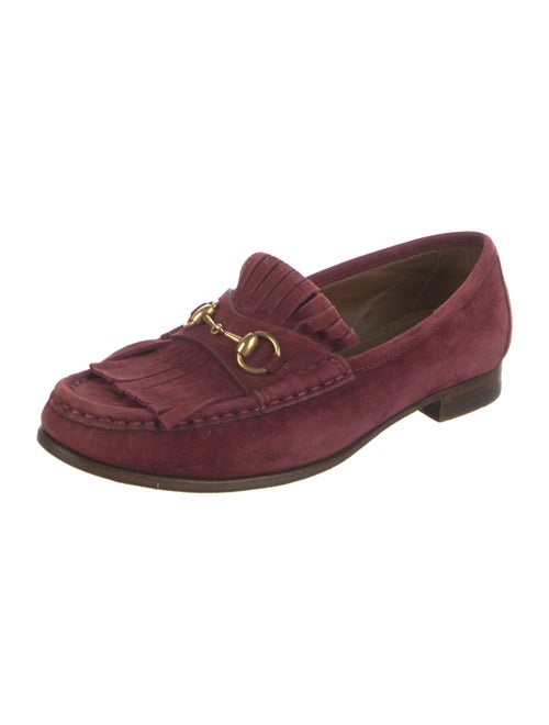 Gucci Horsebit Accent Suede Loafers