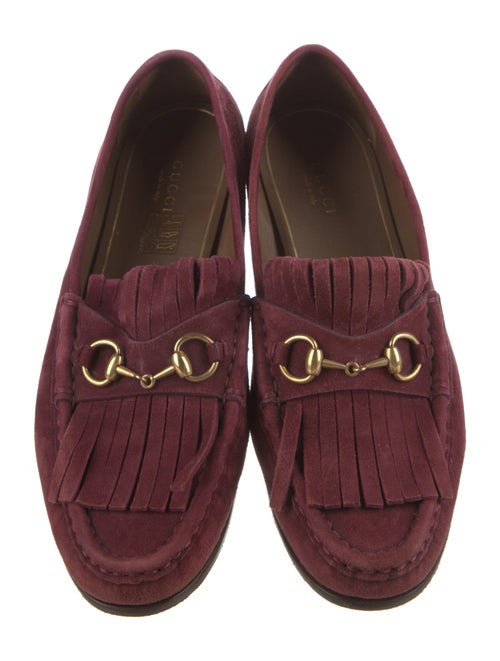 Gucci Horsebit Accent Suede Loafers