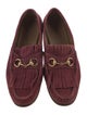 Gucci Horsebit Accent Suede Loafers