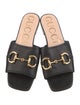 Gucci Horsebit Accent Leather Slides