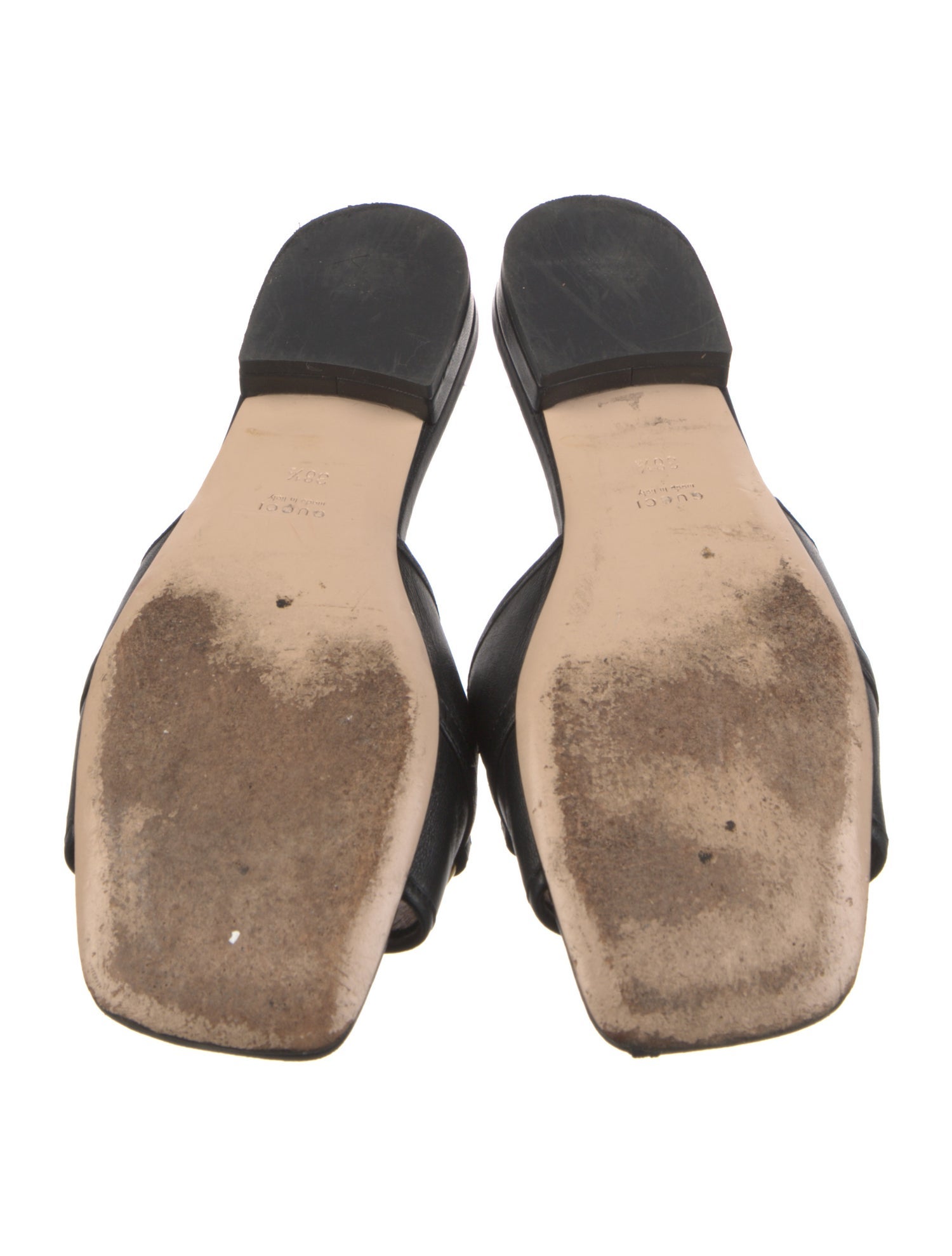 Gucci Horsebit Accent Leather Slides