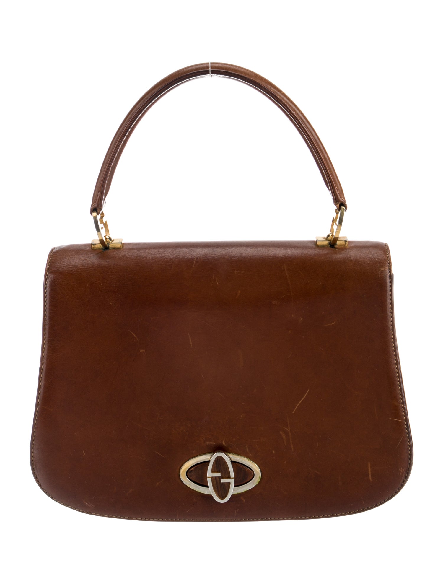 Gucci Leather Top Handle Bag Vintage