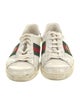Gucci Web Accent Leather Sneakers