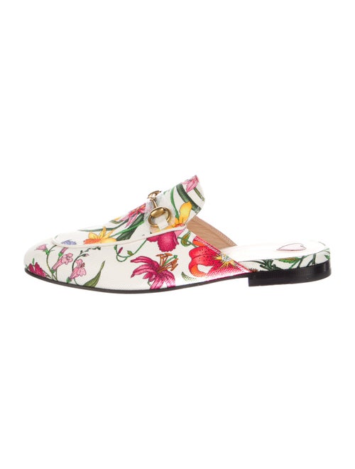 Gucci Flora Print Canvas Mules