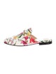 Gucci Flora Print Canvas Mules