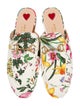Gucci Flora Print Canvas Mules