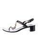 Gucci Marina Chain Accent Patent Leather T-Strap Sandals
