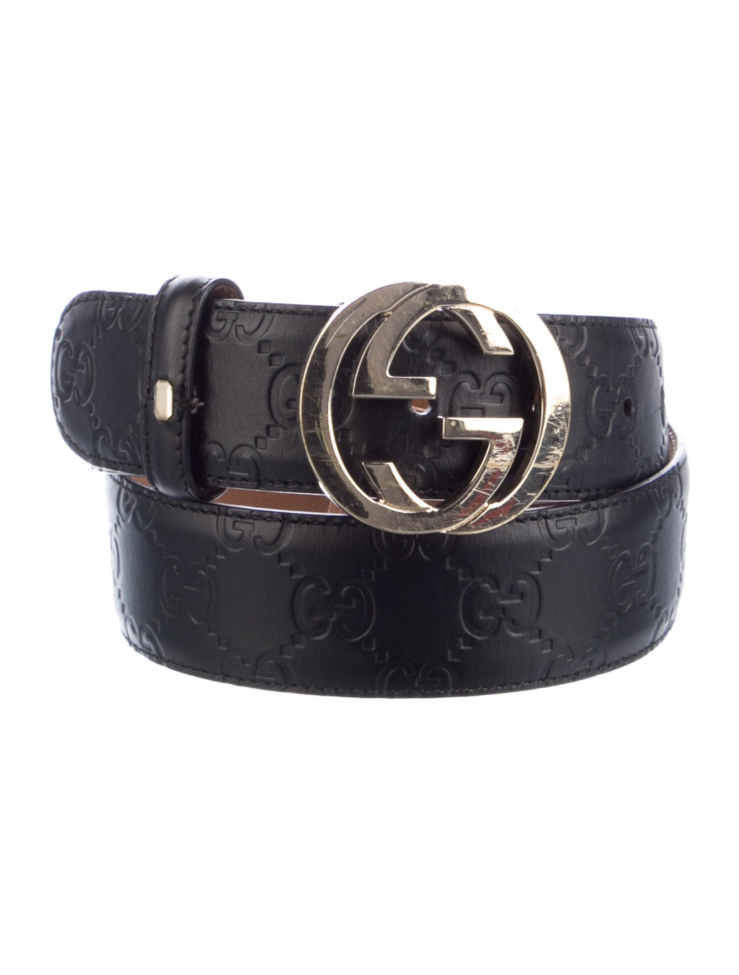 Gucci Interlocking G Logo Leather Belt