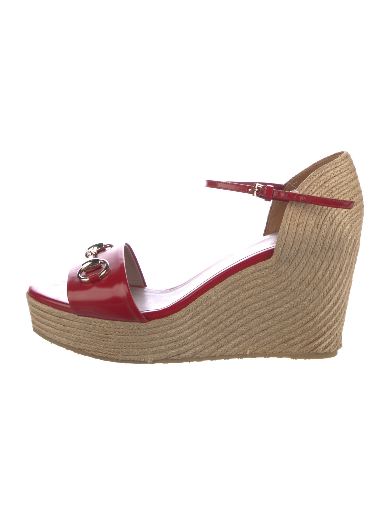 Gucci Horsebit Accent Leather Espadrilles