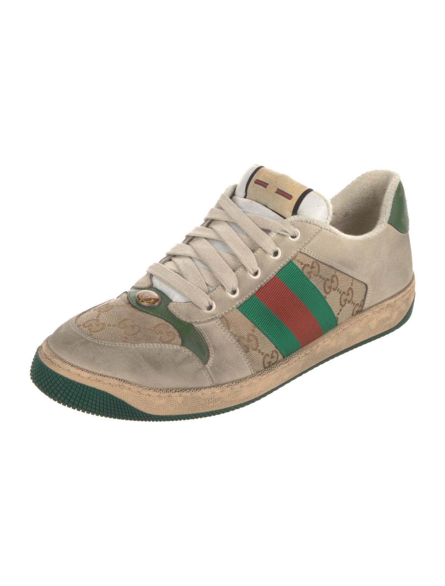 Gucci GG Canvas Leather Sneakers