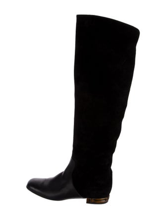 Gucci Bamboo Accent Suede Boots