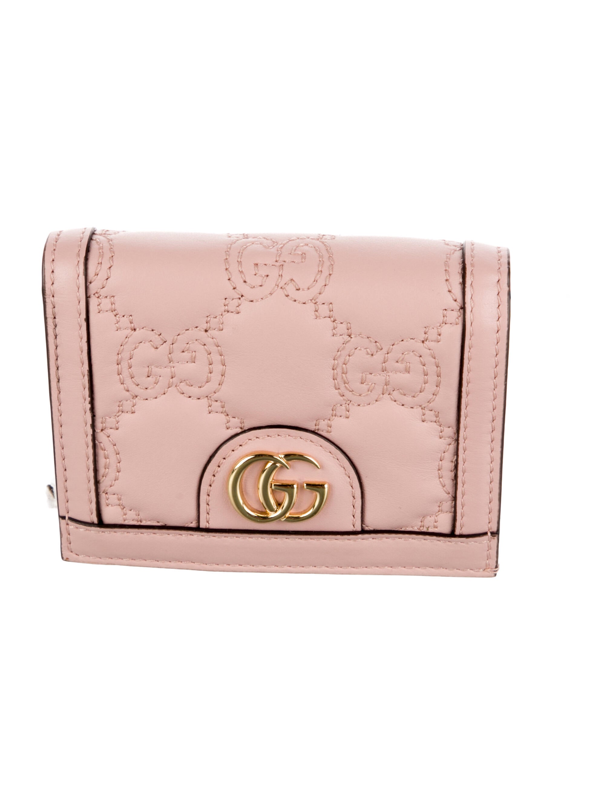 Gucci GG Logo Leather Wristlet