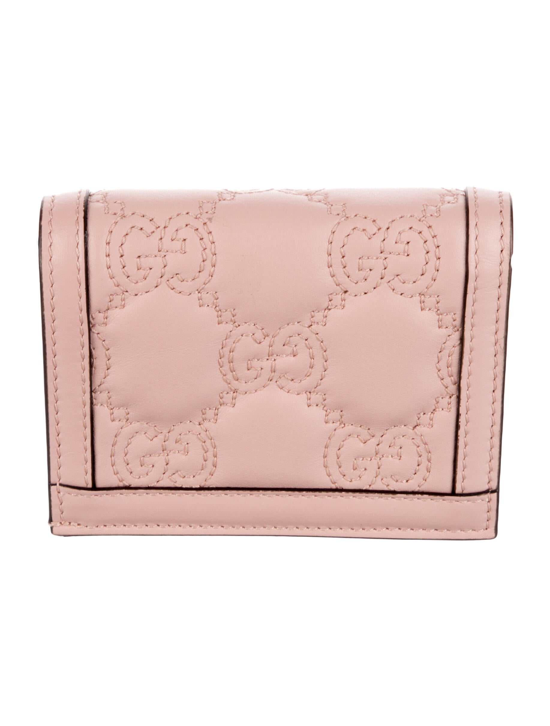 Gucci GG Logo Leather Wristlet