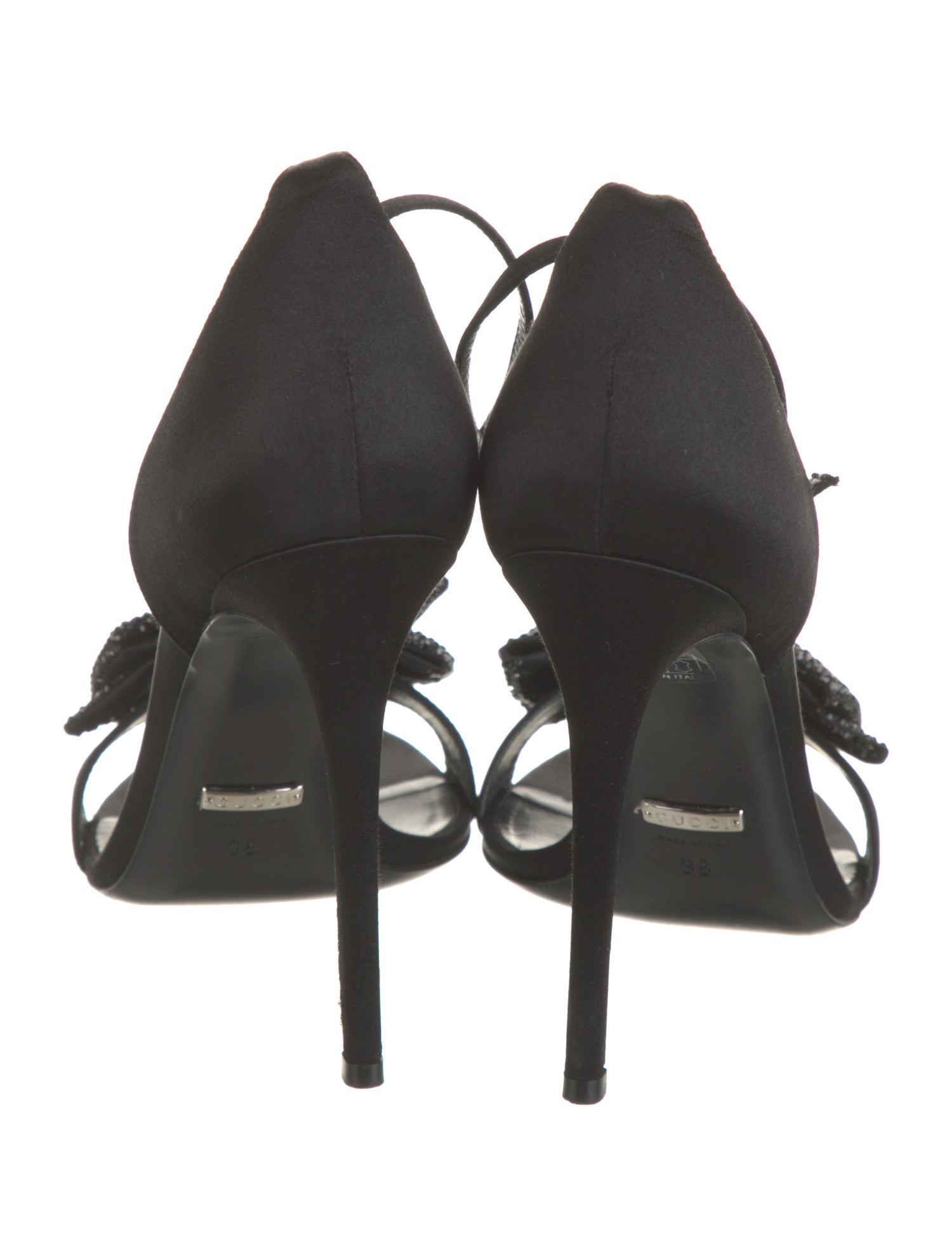 Gucci Satin Bow Accents Sandals