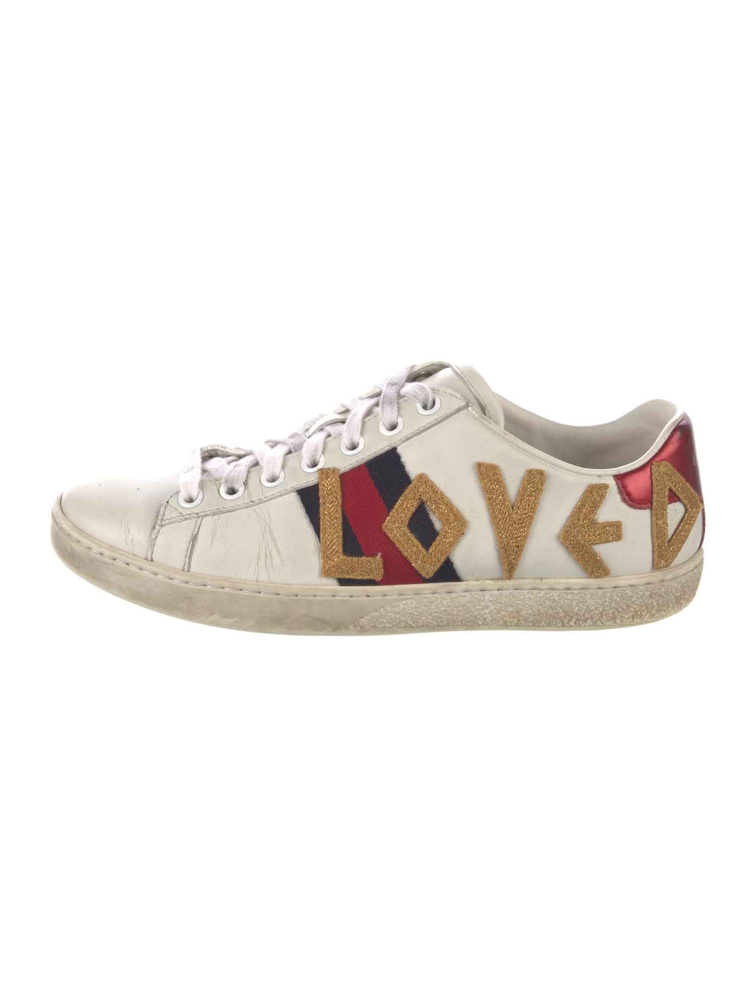 Gucci Sylvie Web Accent Leather Sneakers