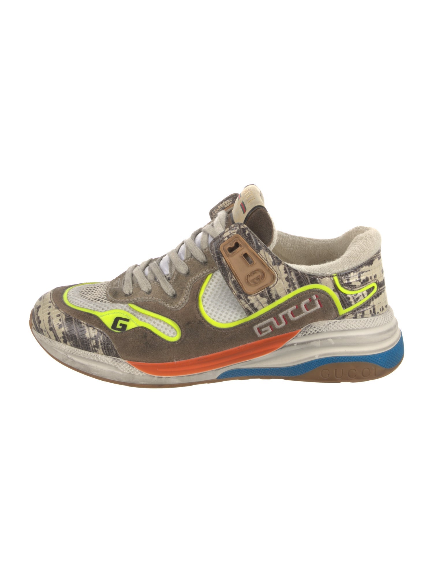 Gucci Suede Printed Sneakers