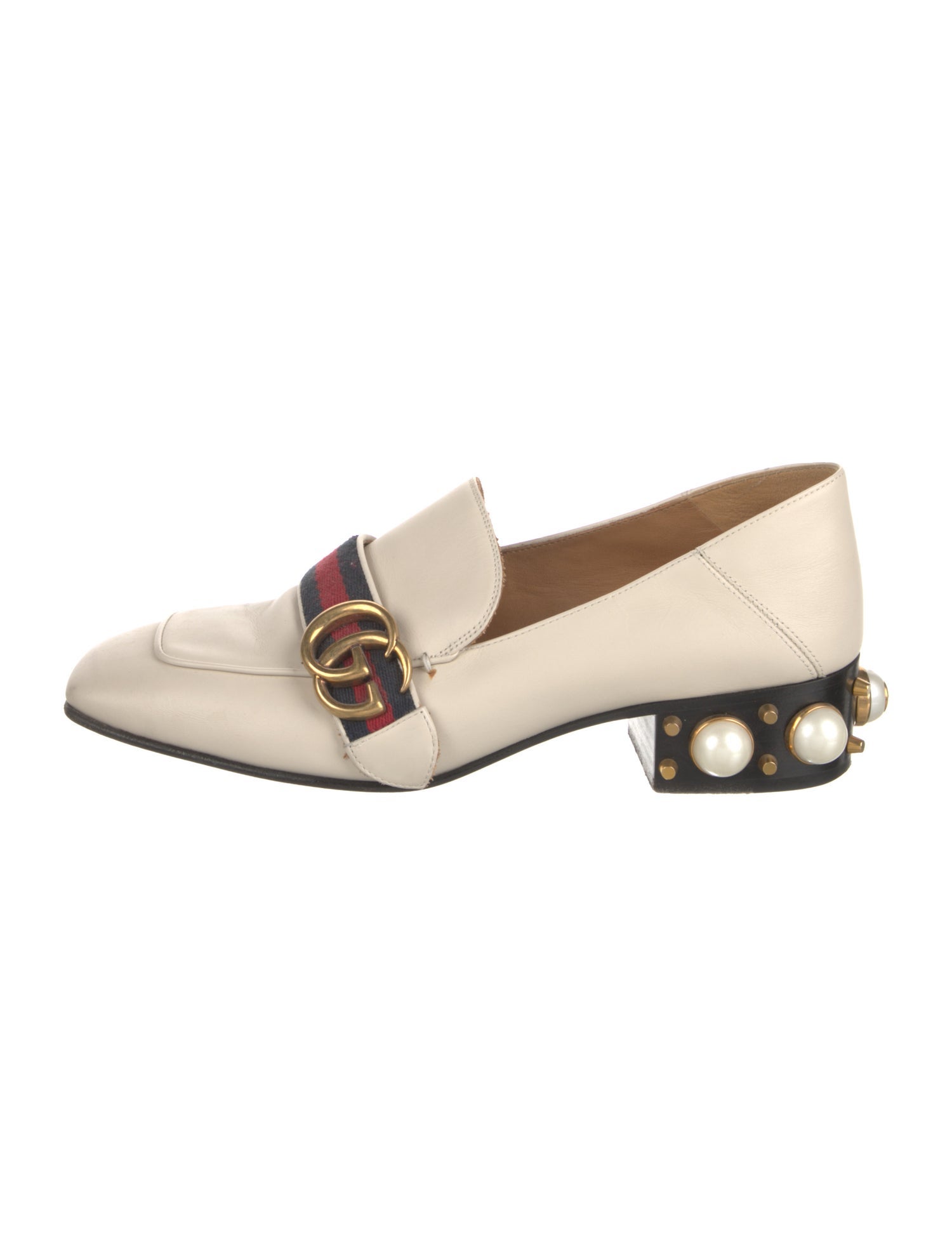 Gucci Double G Logo Leather Pumps