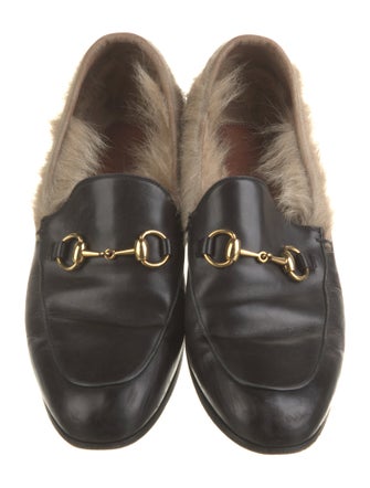 Gucci Horsebit Accent Leather Ballet Flats