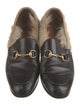 Gucci Horsebit Accent Leather Ballet Flats