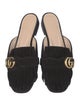 Gucci Double G Logo Suede Mules