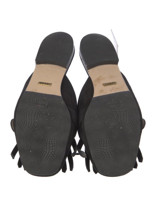 Gucci Double G Logo Suede Mules