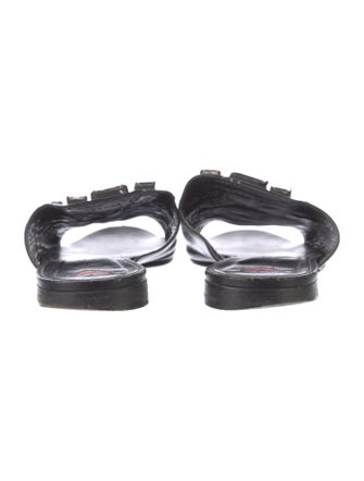 Gucci Horsebit Accent Leather Slides