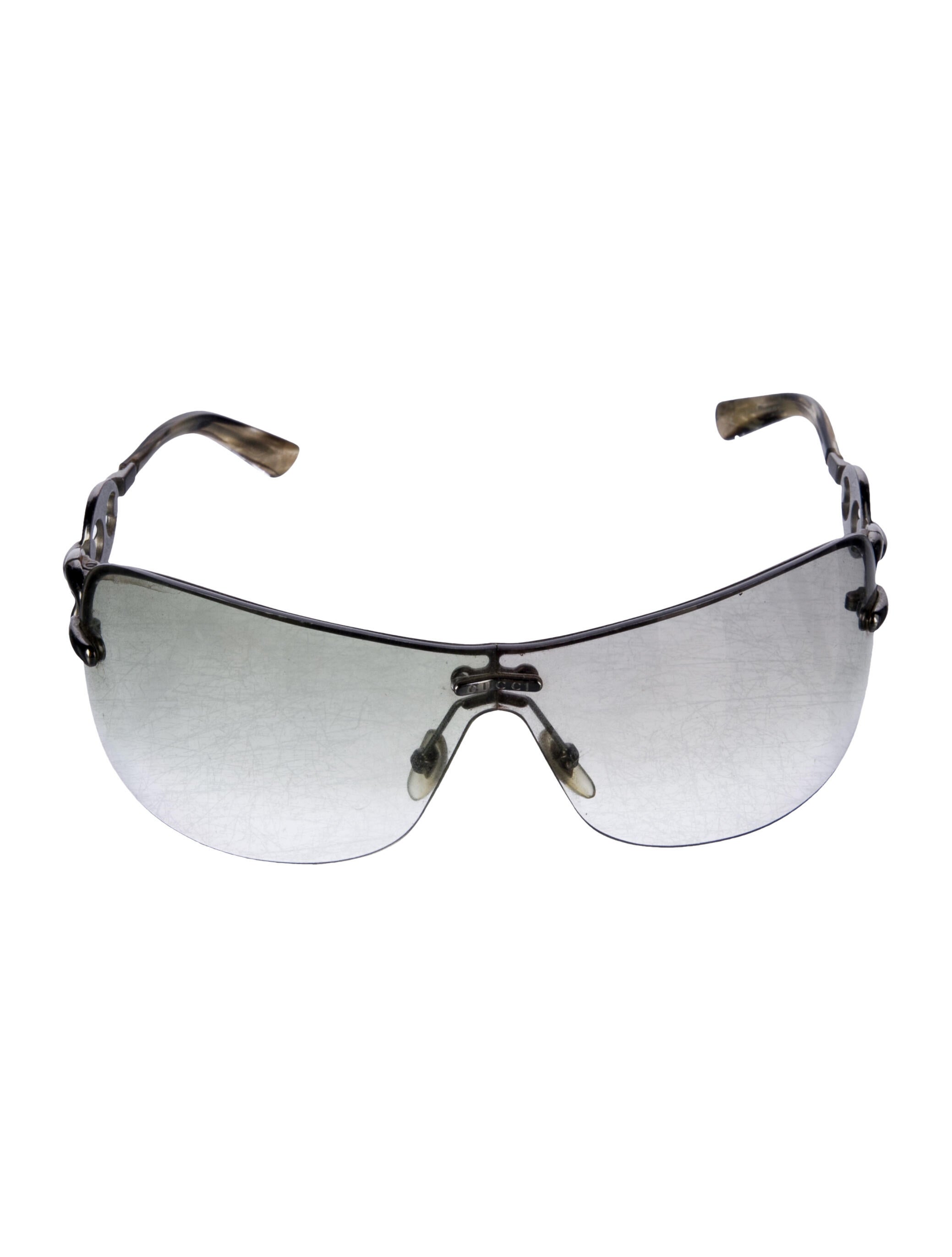 Gucci Marina Chain Accent Shield Sunglasses