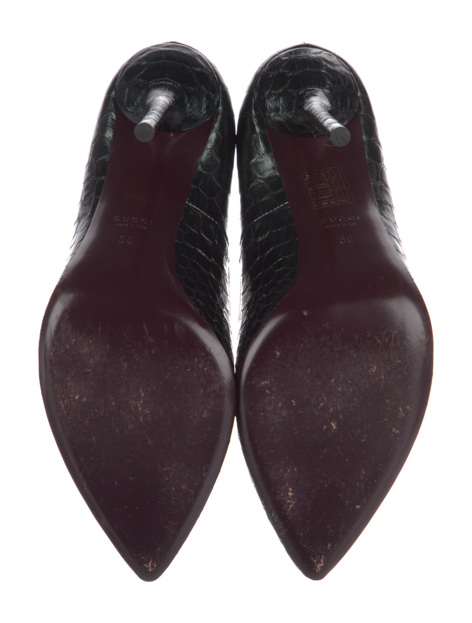 Gucci Leather Animal Print Pumps