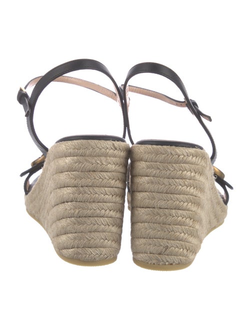 Gucci Double G Logo Leather Espadrilles