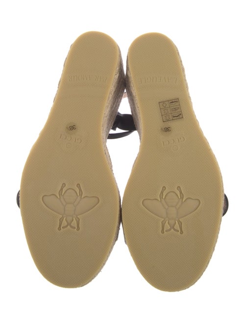Gucci Double G Logo Leather Espadrilles