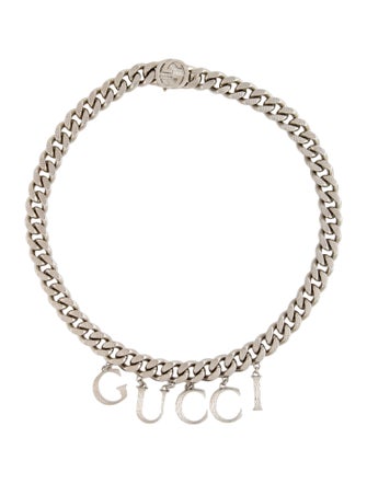Gucci Script Chain Collar Necklace