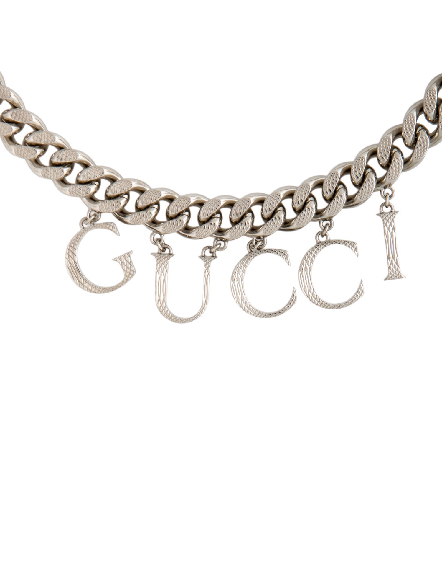 Gucci Script Chain Collar Necklace