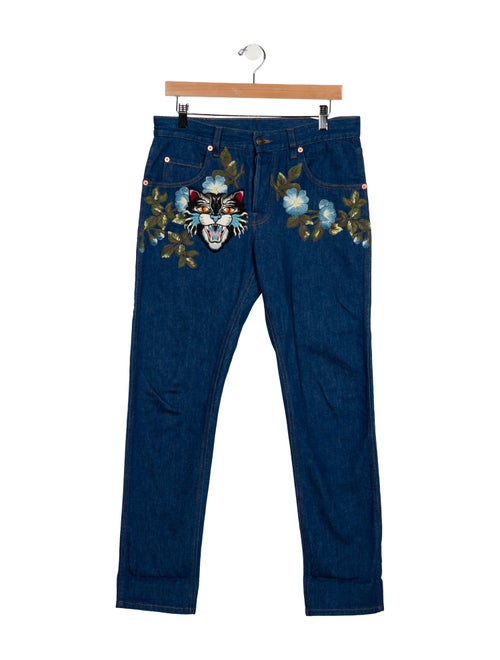 Gucci Mid-Rise Straight Leg Jeans