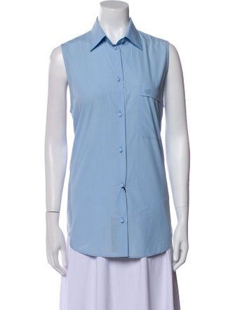 Gucci 2020 Sleeveless Button-Up Top