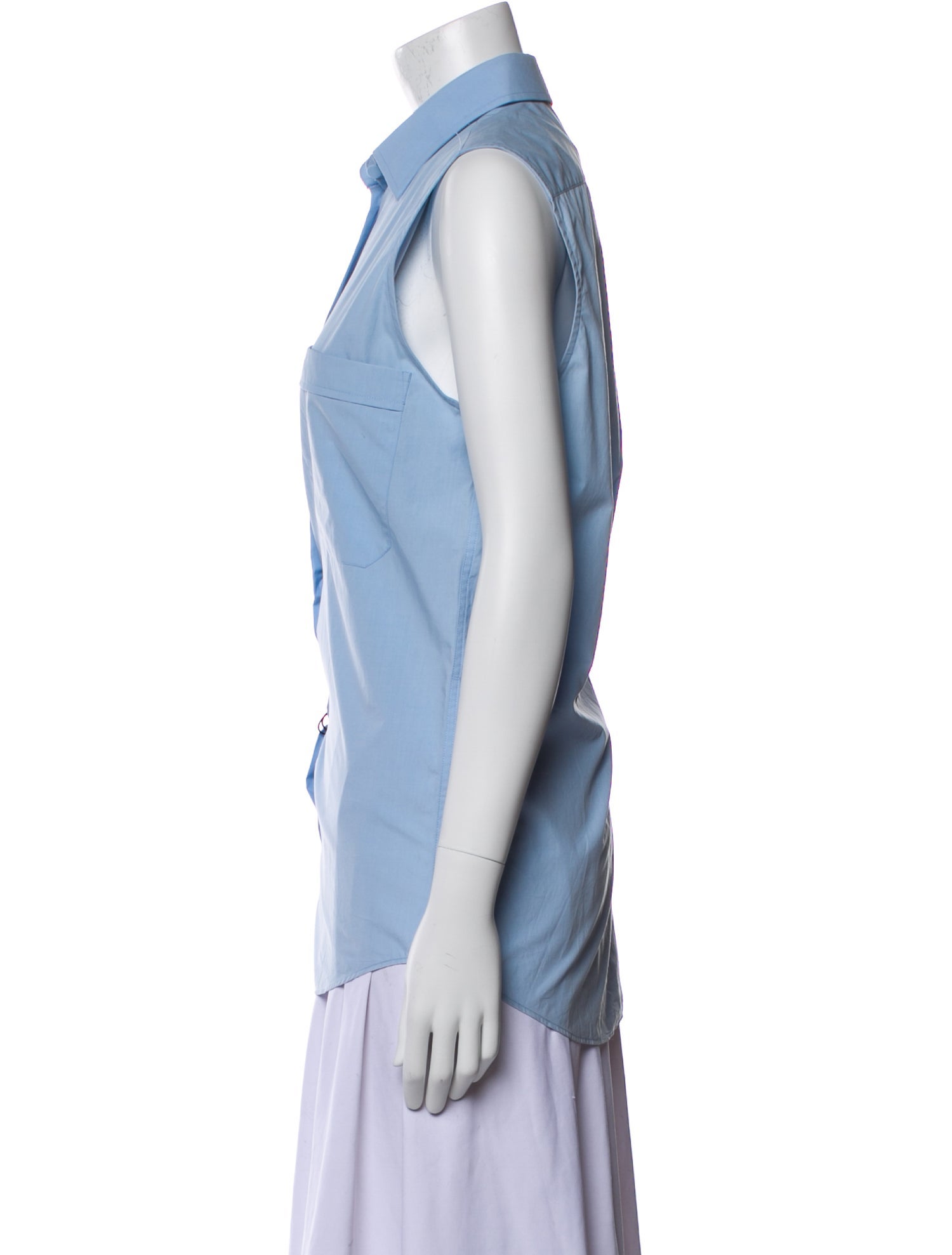 Gucci 2020 Sleeveless Button-Up Top